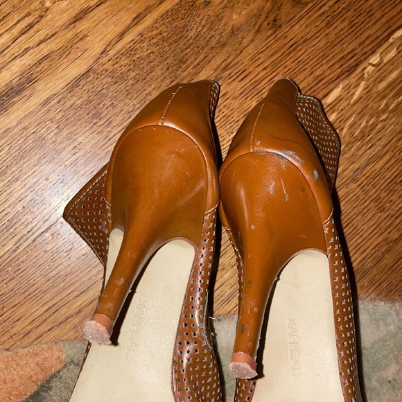 XAPPEAL pleather brown ankle booties heel - Picture 5 of 6